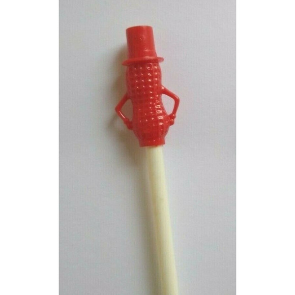 Mr Peanut Vintage Red Drinking Straw 1950s Planters Peanuts Pop Culture Plastic - Picture 5 of 5